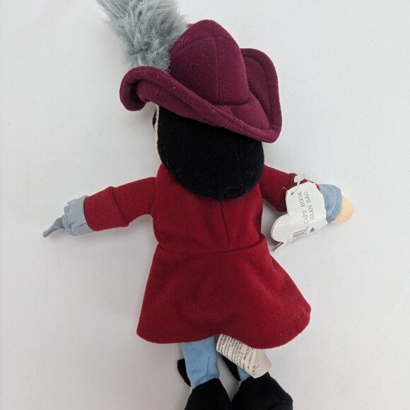Vintage Disney Mouseketoys Captain Hook Bean Bag Plush 8" Stuffed Animal Tags - Picture 6 of 12